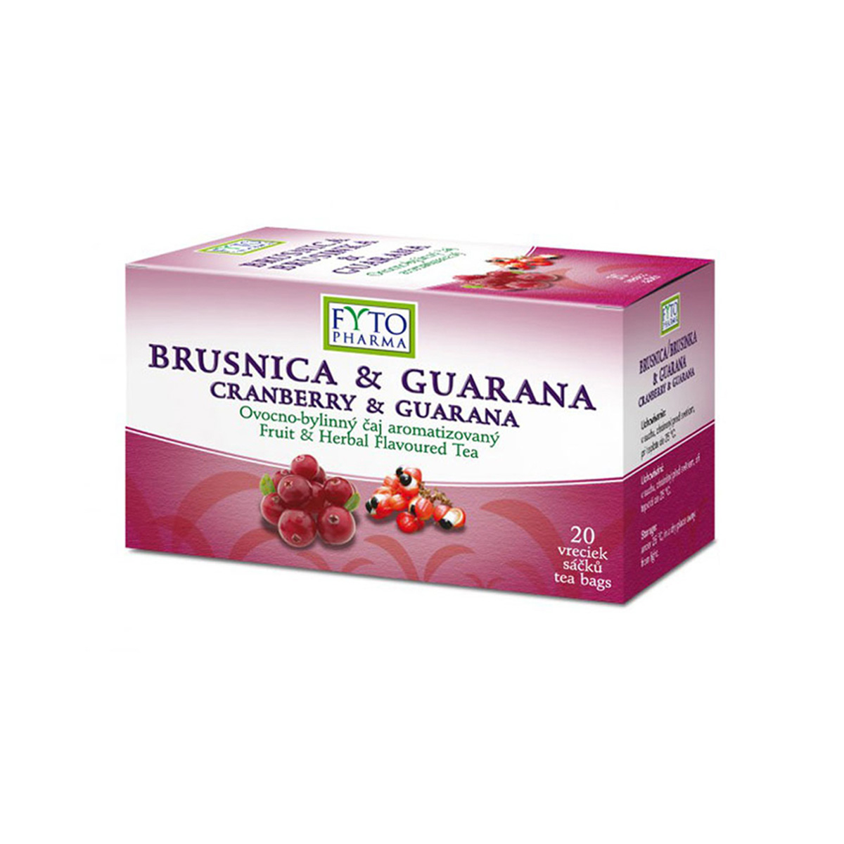 Fytopharma Ovocno-bylinný čaj brusinka & guarana 20 x 2 g