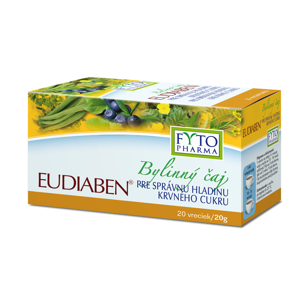Fytopharma Diabetický čaj EUDIABEN® 20 x 1 g
