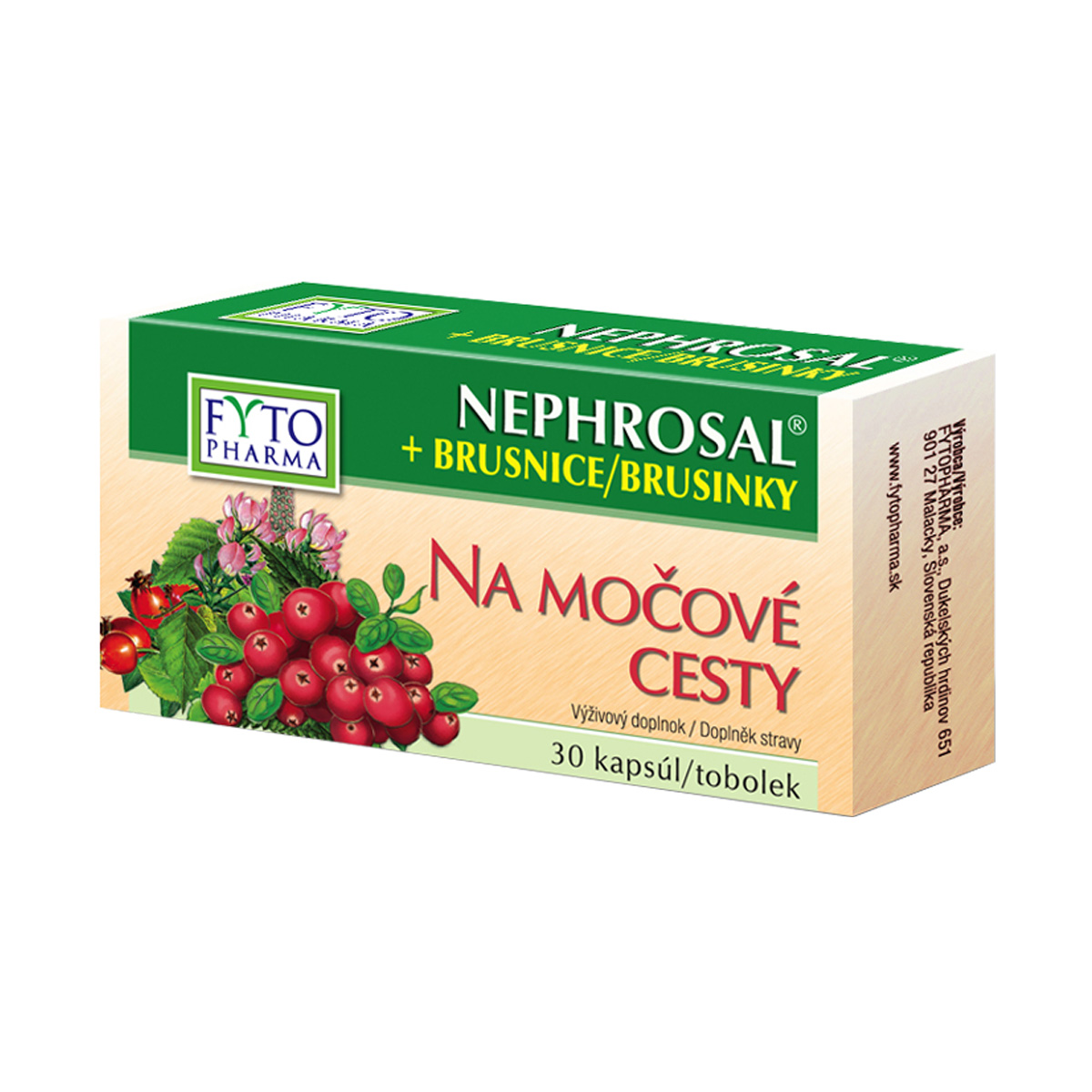 Fytopharma NEPHROSAL®+ brusinky tobolky na močové cesty 30 cps